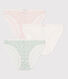 Set di 3 slip in cotone a fiori bambino