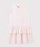 Abito senza maniche in jersey bambina rosa MINOIS/bianco MARSHMALLOW