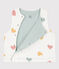 Gilet senza maniche bebè double face in cotone a cuori bianco MARSHMALLOW/bianco MULTICO