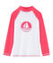 T-shirt anti-UV UPF 50+ bambina e bambino bianco MARSHMALLOW/rosa CUPCAKE