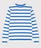 Pull marinaro in cotone Donna bianco MARSHMALLOW/blu DELFT
