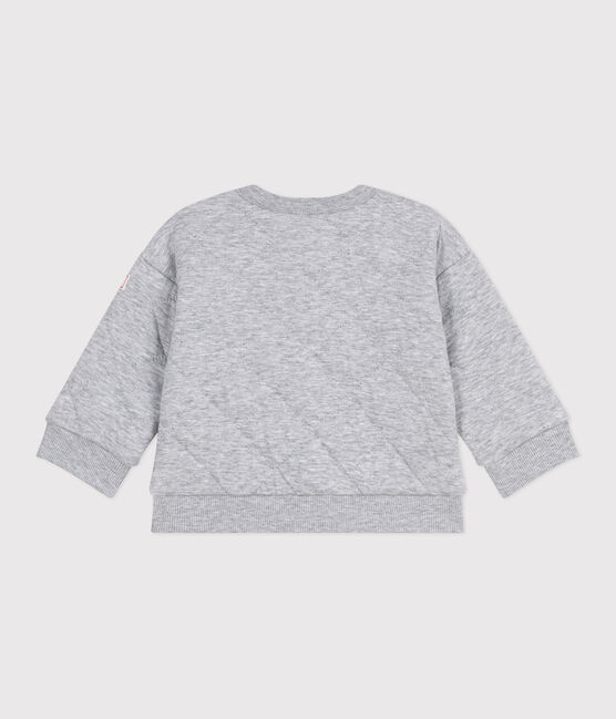 Cardigan in cotone spesso tinta unita neonato grigio FUMEE CHINE
