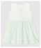 Abito-body a quadrettini vichy bebè femmina in cotone biologico bianco MARSHMALLOW/blu HAITI