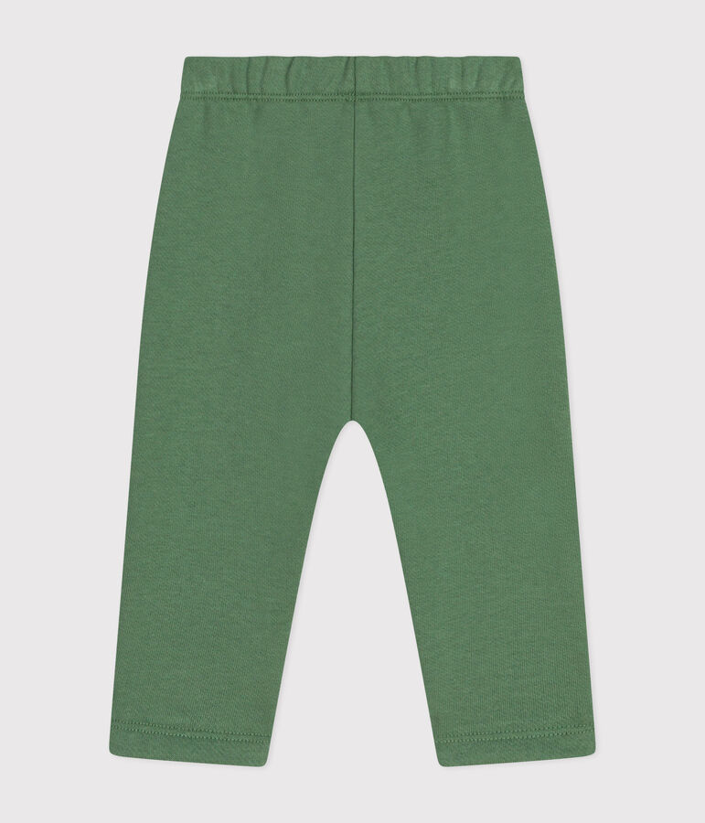 Joggers in cotone tinta unita neonato verde