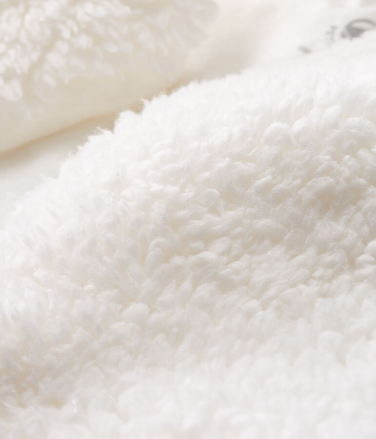 Gil&egrave; senza maniche beb&egrave; femmina in sherpa bianco