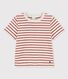 T-shirt bebè a maniche corte in cotone biologico a righe