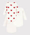 Set di body lunghe con motivo a cuore per neonato multicolore