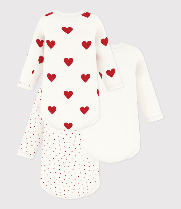 Set di body lunghe con motivo a cuore per neonato multicolore