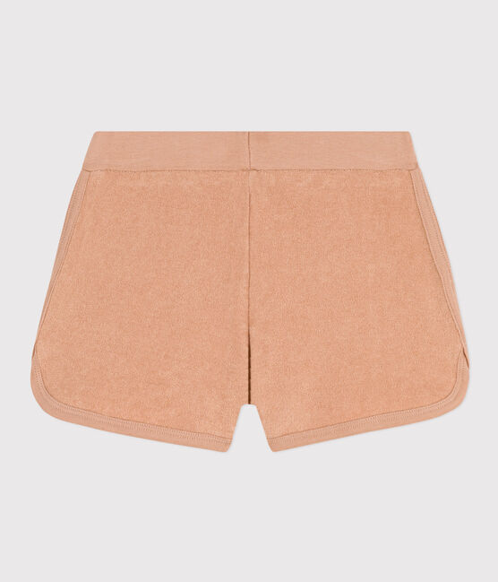 Shorts in spugna bouclette bambina beige VINTAGE
