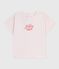 T-shirt a maniche corte in cotone tinta unita neonato rosa FLEUR