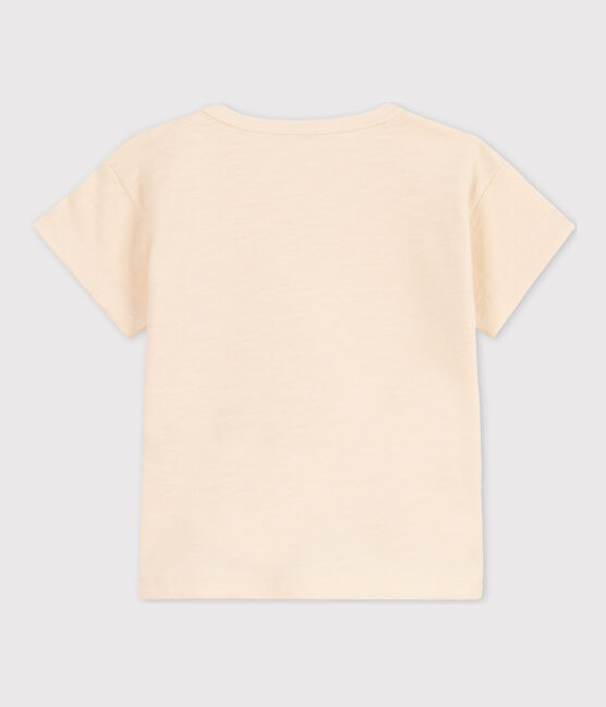 T-shirt a maniche corte bebè in jersey fiammato ecru AVALANCHE