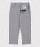 Pantalone bambino in tela di cotone a righe blu MEDIEVAL/bianco MARSHMALLOW