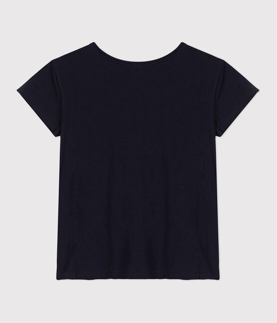 T-shirt "L'IDEAL" in cotone/lino Donna blu SMOKING
