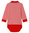 Body a polo fantasia millerighe bebè maschio rosso TERKUIT/bianco MARSHMALLOW