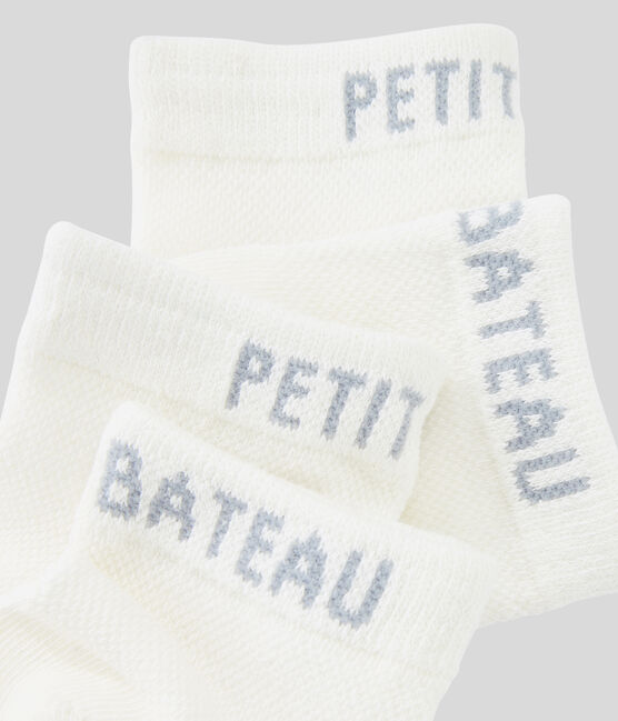 Confezione da 2 paia di calzini bambino bianco MARSHMALLOW