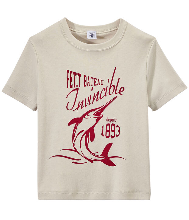 T-shirt bambino con motivo bianco Feta