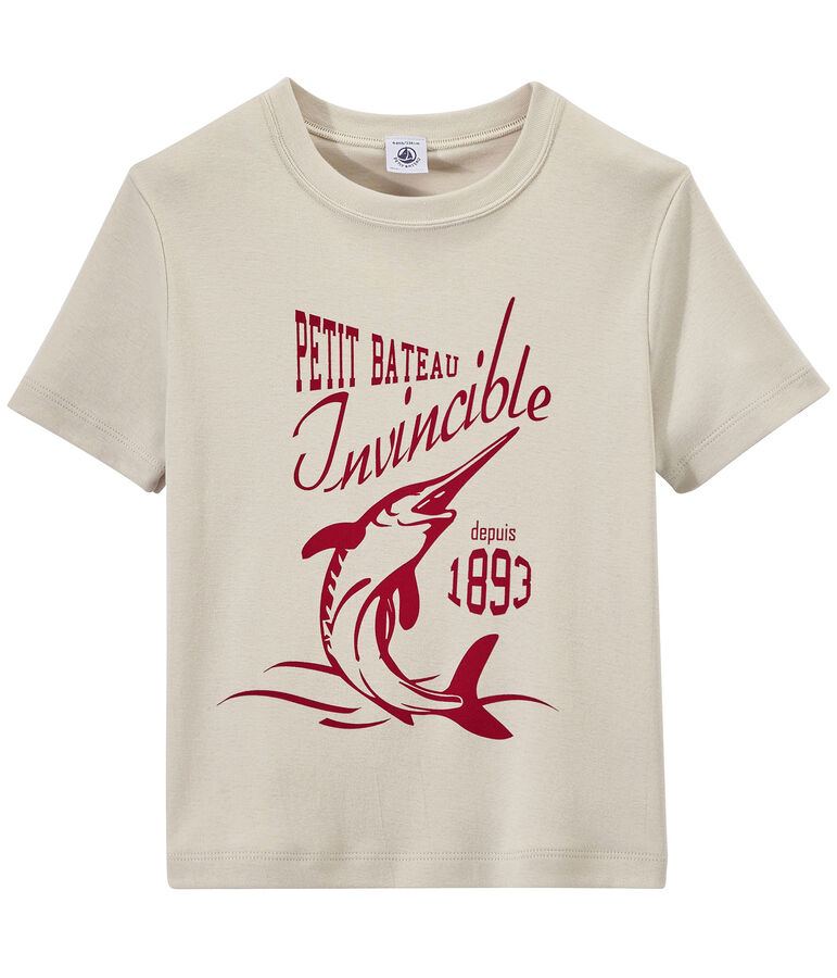 T-shirt bambino con motivo bianco Feta