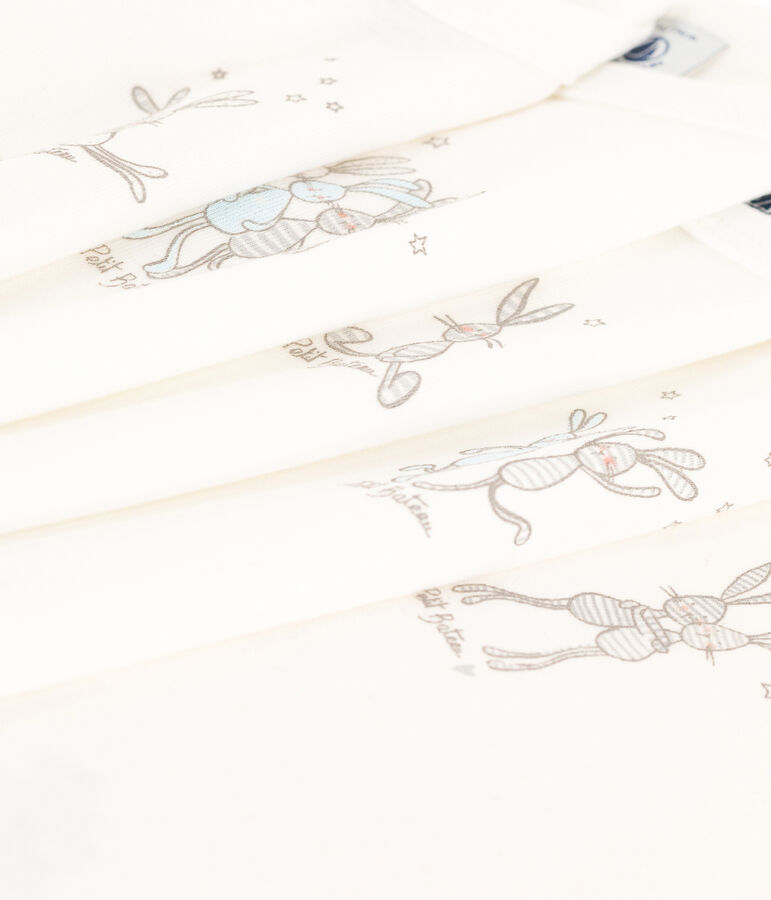 Confezione da 5 body a maniche lunghe beb&egrave; in cotone motivo coniglio variante 1