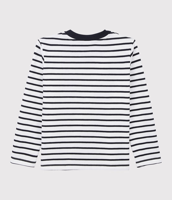 T-shirt in jersey bambina - bambino bianco MARSHMALLOW/blu SMOKING