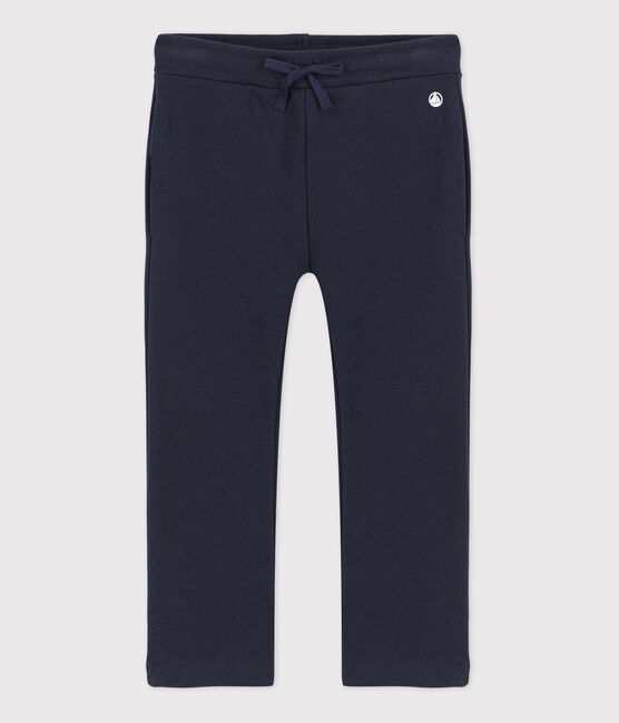 Pantaloni in cotone bambina blu SMOKING
