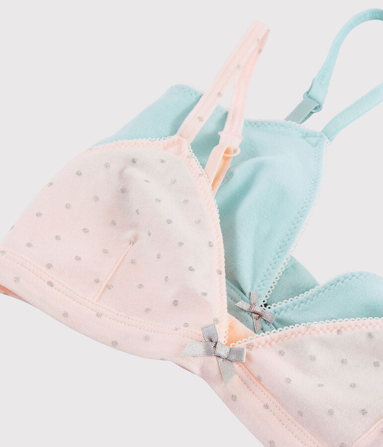 Confezione da 2 reggiseni glitterati ragazza variante 1