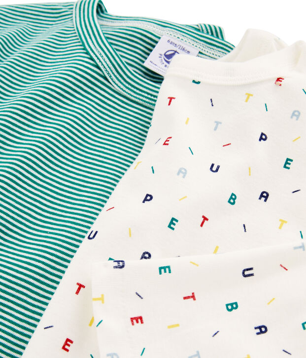 Duo t-shirt maniche lunghe bambino multicolore