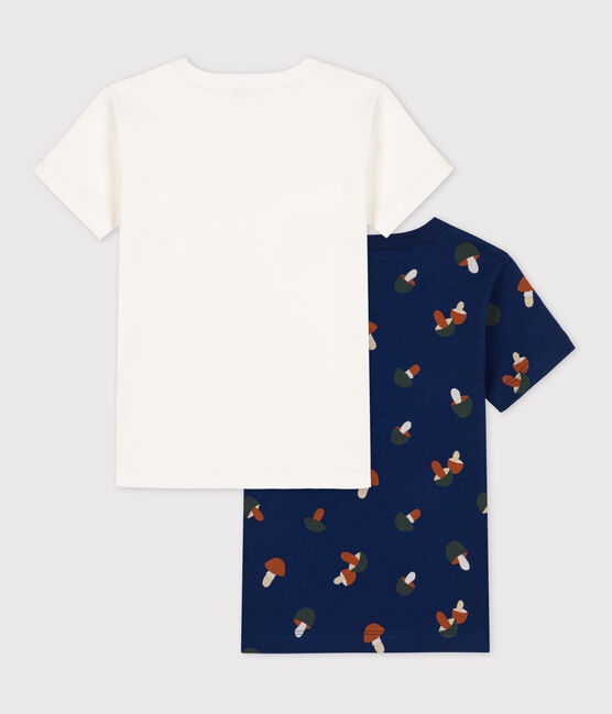 Confezione da 2 T-shirt a maniche corte, fantasia funghi, bambina / bambino, cotone variante 1
