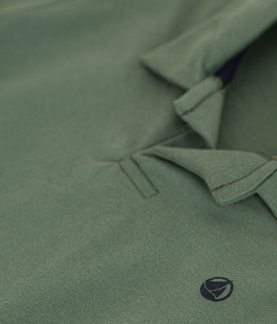 Polo a maniche corte in cotone bambino verde CROCO