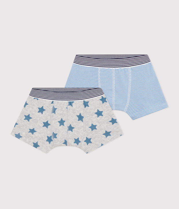 Set di boxer in cotone con stampa di stelle bambino multicolore