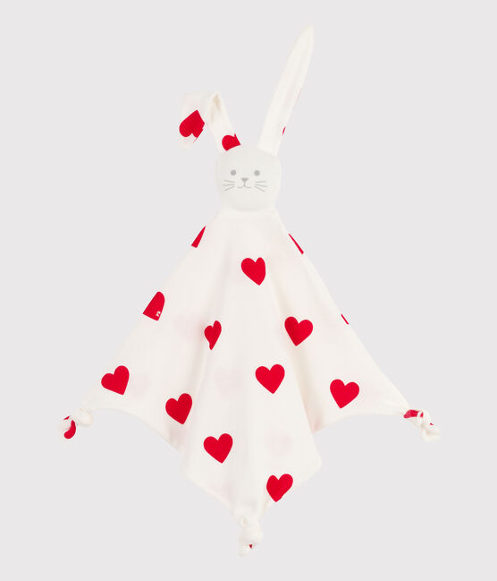 DOUDOU CUORE IN COTONE bianco MARSHMALLOW/rosso TERKUIT