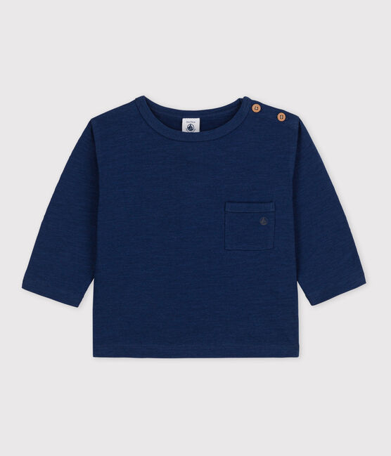 T-shirt maniche lunghe bebè in cotone blu MEDIEVAL