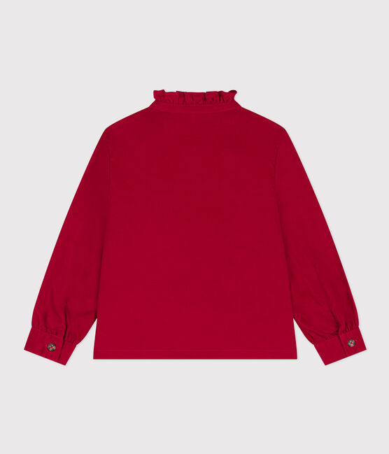 Blusa in velluto fine bambina rosso CORRIDA