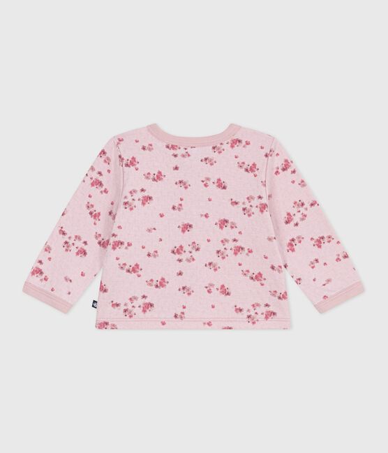 Cardigan in cotone con stampa a fiori neonato rosa JOLI/bianco MULTICO