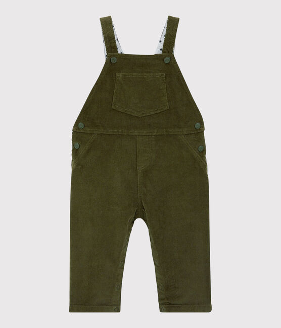 Salopette in velluto bebè. verde MILITARY