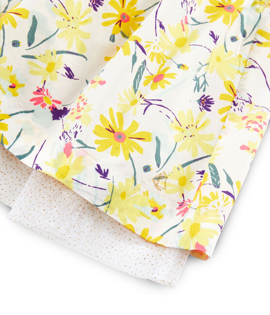 Vestito a maniche corte bambina bianco MARSHMALLOW/bianco MULTICO