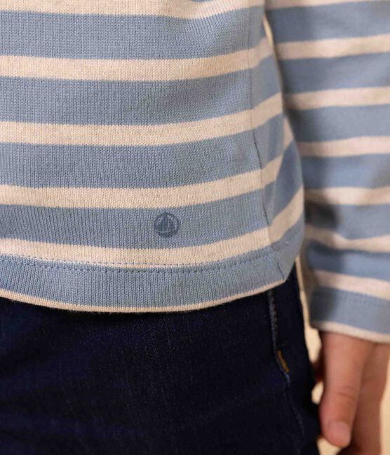 Marinière iconica in cotone bambino unisex AZUL/ MONTELIMAR