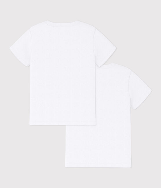 Confezione da 2 t-shirt manica corta bianche bambino variante 1