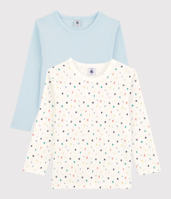 Confezione da 2 t-shirt bambino a maniche lunghe in cotone biologico variante 1