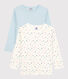 Confezione da 2 t-shirt bambino a maniche lunghe in cotone biologico