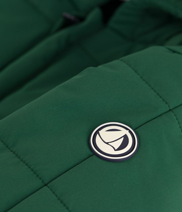 Tutina imbottita in poliestere neonato verde