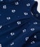 Blusa a maniche lunghe in cotone con stampa a fiori neonato blu MEDIEVAL/bianco MULTICO