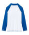 T-shirt protezione solare bimba e bimbo bianco MARSHMALLOW/blu RIYADH