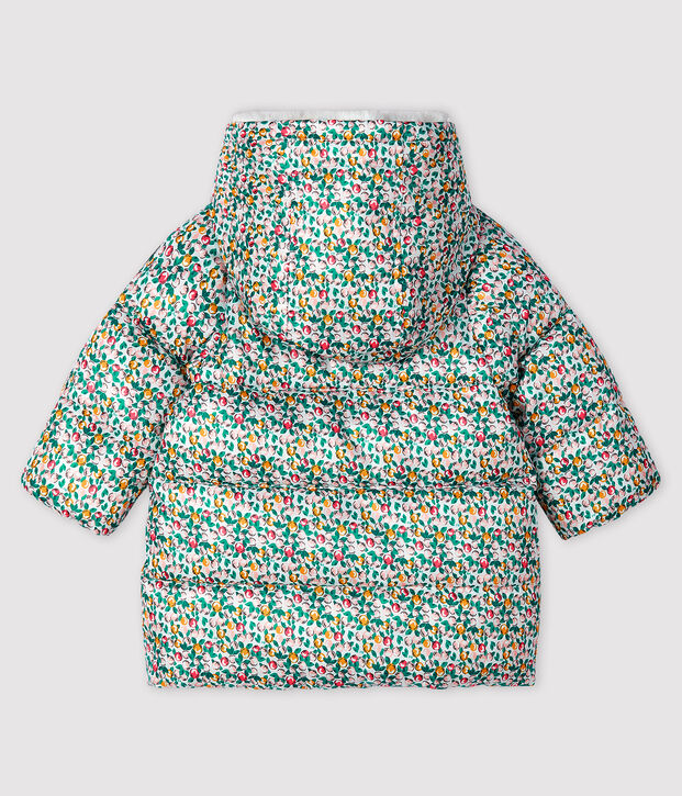 Piumino trapuntato beb&egrave; femmina bianco/multicolore