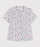 Blusa a maniche corte in cotone a fiori bambina bianco MARSHMALLOW/bianco MULTICO