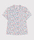 Blusa a maniche corte in cotone a fiori bambina