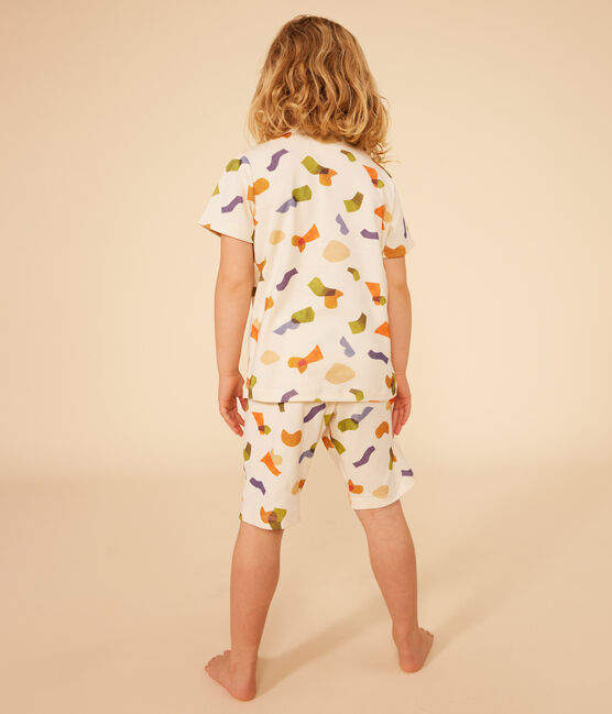 Pigiama short fantasia in cotone bambino bianco AVALANCHE/ MULTICO