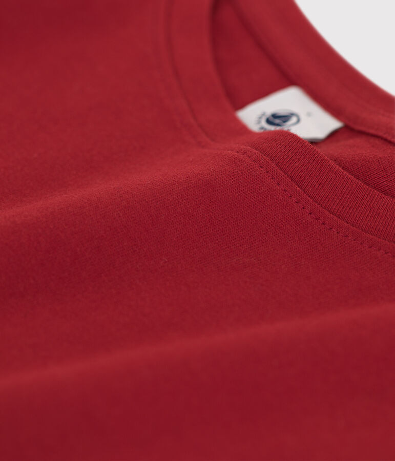 T-SHIRT TAGLIO BOXY in cotone donna rosso