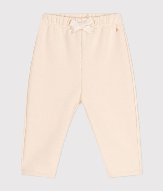 Joggers in cotone tinta unita neonato ecru AVALANCHE
