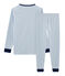 Pigiama ragazzo a costine blu ACIER/bianco MARSHMALLOW