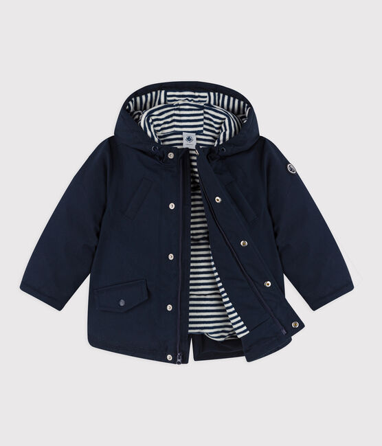 Parka lunghezza midi bebè maschio blu SMOKING